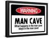 Man Cave Sign Art Print Poster-null-Framed Poster