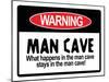 Man Cave Sign Art Print Poster-null-Mounted Poster