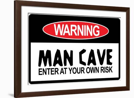 Man Cave Sign-null-Framed Art Print