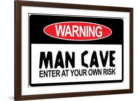 Man Cave Sign-null-Framed Art Print