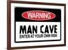 Man Cave Sign-null-Framed Art Print