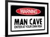 Man Cave Sign-null-Framed Art Print