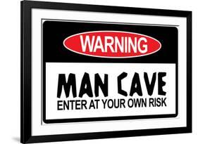 Man Cave Sign-null-Framed Art Print