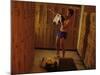 Man Changing in the Locker Room after Work Out-null-Mounted Photographic Print