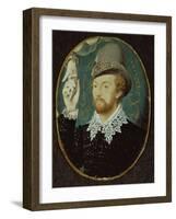 Man Clasping Hand from a Cloud, Possibly William Shakespeare, 1588-Nicholas Hilliard-Framed Giclee Print