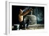 Man Cleaning Thai Gamecock-SantiPhotoSS-Framed Photographic Print