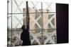 Man Cleaning Windows Near Housing Project-null-Stretched Canvas