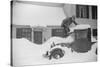 Man Clearing Snow from Truck after Heavy Snowfall, Vermont, 1940-Marion Post Wolcott-Stretched Canvas