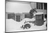 Man Clearing Snow from Truck after Heavy Snowfall, Vermont, 1940-Marion Post Wolcott-Mounted Photographic Print