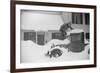 Man Clearing Snow from Truck after Heavy Snowfall, Vermont, 1940-Marion Post Wolcott-Framed Photographic Print