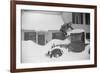 Man Clearing Snow from Truck after Heavy Snowfall, Vermont, 1940-Marion Post Wolcott-Framed Photographic Print