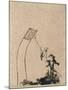 Man Climbing Kite-null-Mounted Art Print