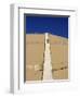 Man Climbing Steps Leading Up to Dunes Du Pyla, Bay of Arcachon, Cote D'Argent, Aquitaine-Peter Richardson-Framed Photographic Print