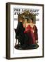"Man Courting Two Sisters" Saturday Evening Post Cover, May 4,1929-Norman Rockwell-Framed Giclee Print