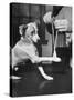 Man Demonstrating Proper Way to Put Splint on Dog in Event of First Aid Being Required-John Phillips-Stretched Canvas