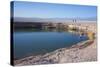 Man Diving into One of the Twin Fresh Lakes (Sala Eyes) in San Pedro De Atacama-Kimberly Walker-Stretched Canvas