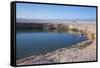 Man Diving into One of the Twin Fresh Lakes (Sala Eyes) in San Pedro De Atacama-Kimberly Walker-Framed Stretched Canvas