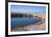 Man Diving into One of the Twin Fresh Lakes (Sala Eyes) in San Pedro De Atacama-Kimberly Walker-Framed Photographic Print