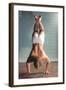 Man Doing Handstand in Underwear-null-Framed Art Print