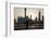 Man Doing Morning Exercises and City Skyline, Shanghai, China-Peter Adams-Framed Photographic Print