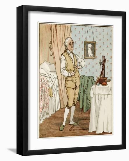 Man Dressing Circa 1800-R Caldecott-Framed Art Print