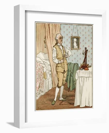 Man Dressing Circa 1800-R Caldecott-Framed Art Print