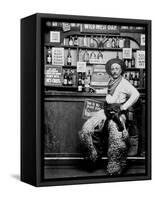 Man Dressing Up as a Cowboy in a Bar-null-Framed Stretched Canvas