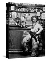 Man Dressing Up as a Cowboy in a Bar-null-Stretched Canvas