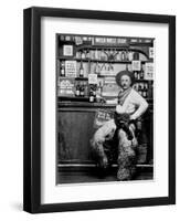 Man Dressing Up as a Cowboy in a Bar-null-Framed Giclee Print