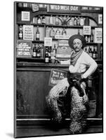Man Dressing Up as a Cowboy in a Bar-null-Mounted Giclee Print