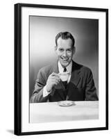 Man Drinking Tea-Philip Gendreau-Framed Photographic Print