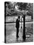 Man Drinking Water at Well Pump-Alfred Eisenstaedt-Stretched Canvas