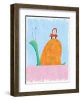 Man driving as slow as a snail-Harry Briggs-Framed Giclee Print