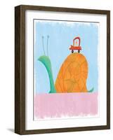 Man driving as slow as a snail-Harry Briggs-Framed Giclee Print