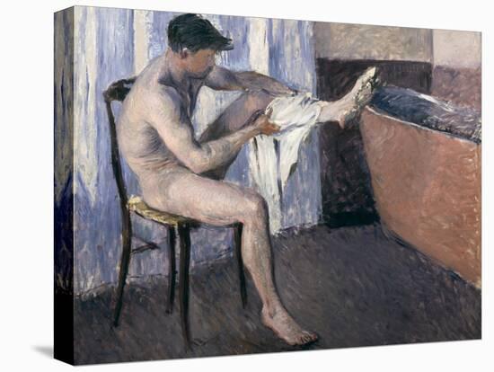 Man Drying His Leg-Gustave Caillebotte-Stretched Canvas