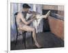 Man Drying His Leg-Gustave Caillebotte-Framed Giclee Print