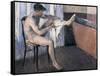 Man Drying His Leg-Gustave Caillebotte-Framed Stretched Canvas