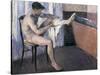 Man Drying His Leg-Gustave Caillebotte-Stretched Canvas