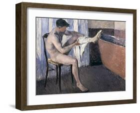 Man Drying His Leg-Gustave Caillebotte-Framed Giclee Print