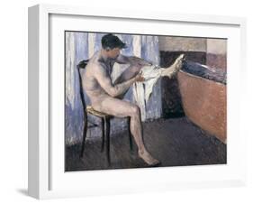 Man Drying His Leg-Gustave Caillebotte-Framed Giclee Print