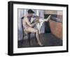 Man Drying His Leg-Gustave Caillebotte-Framed Premium Giclee Print