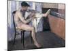 Man Drying His Leg-Gustave Caillebotte-Mounted Premium Giclee Print