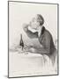 Man Eating Oysters and Wine-Honore Daumier-Mounted Giclee Print