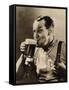 Man Enjoying a Pint of Beer-null-Framed Stretched Canvas