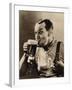 Man Enjoying a Pint of Beer-null-Framed Photographic Print