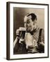 Man Enjoying a Pint of Beer-null-Framed Photographic Print