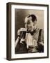 Man Enjoying a Pint of Beer-null-Framed Photographic Print