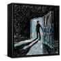 Man Enters into Dark Room-JoeBakal-Framed Stretched Canvas