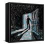 Man Enters into Dark Room-JoeBakal-Framed Stretched Canvas