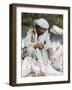 Man Feeding the Famous White Pigeons, Mazar-I-Sharif, Afghanistan-Jane Sweeney-Framed Photographic Print